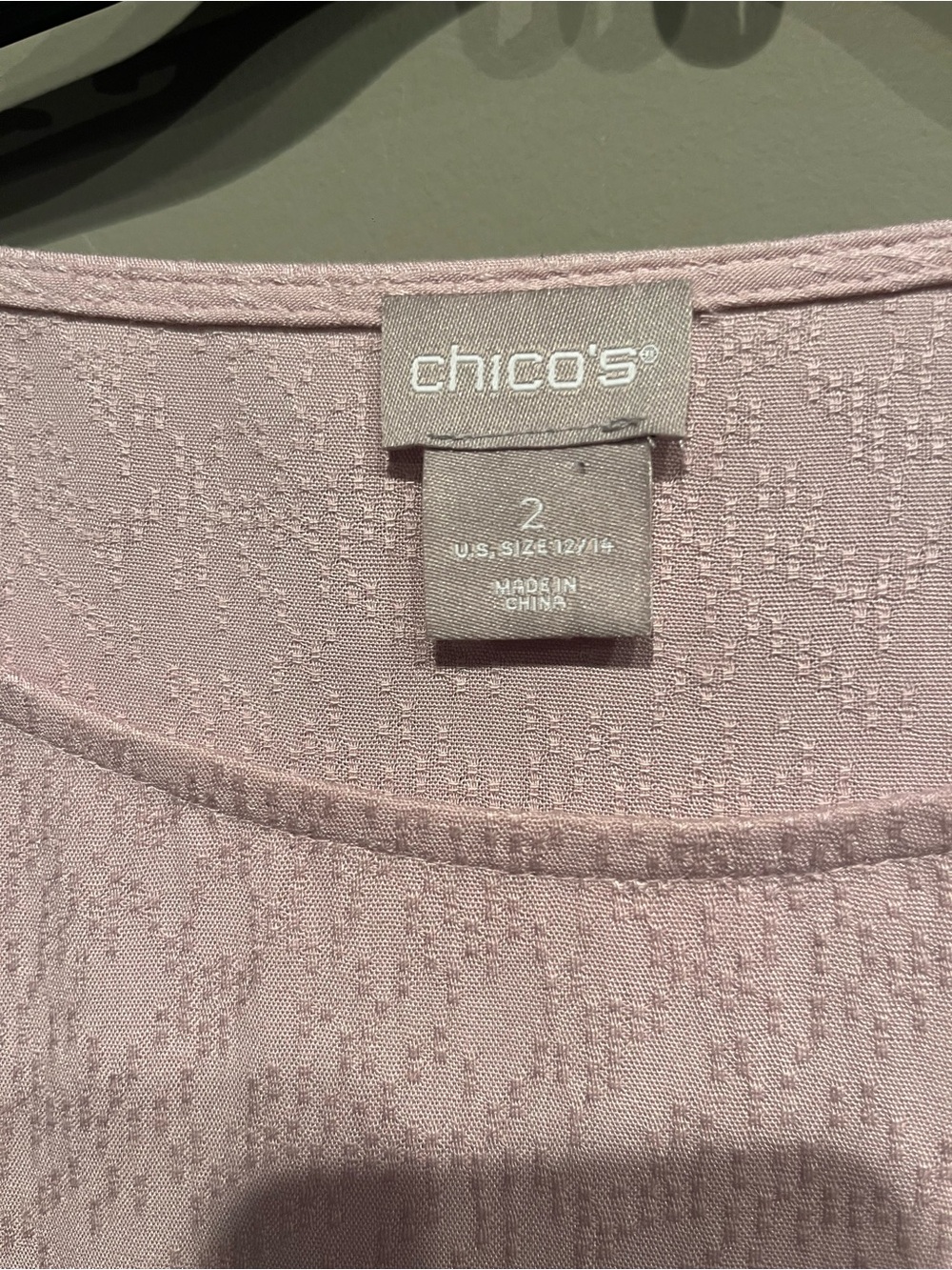 Chico's Soft Dusty Rose Textured Knit Top